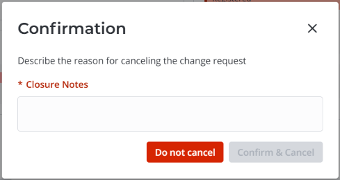 Confirmation modal window