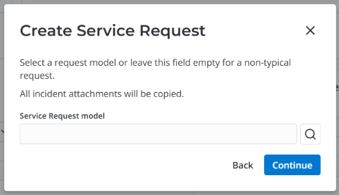 Create service request