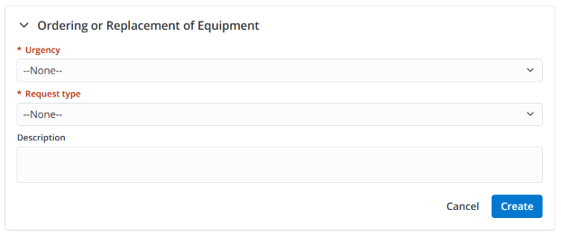 Service request model widget